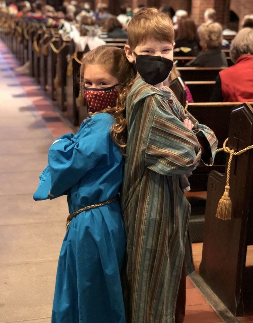 Children in Parish of the Epiphany's 2021 Christmas pageant